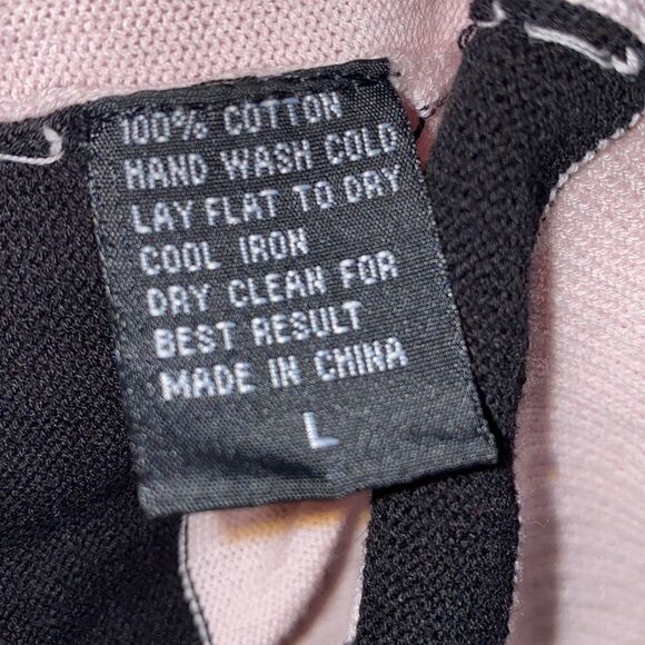 MEL&LISA Light Pink w Black Stripes Cotton Sweater - Picture 5 of 5